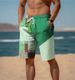 Unbeatable Quality Unbeatable Quality 2024 New Summer Breathable Hawaiian Beach Pants 3D Printed Checkered Pattern Men's Shorts_voghion.com