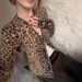 New Versatile American Style Leopard Print V-Neck Knitted Cardigan Hot Girl Sweater Coat Soft Fuzzy 4146_voghion.com