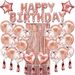Creative Rose Gold Birthday Party Set With Sequined Tassel Party Backdrop Decorations And Balloons_voghion.com