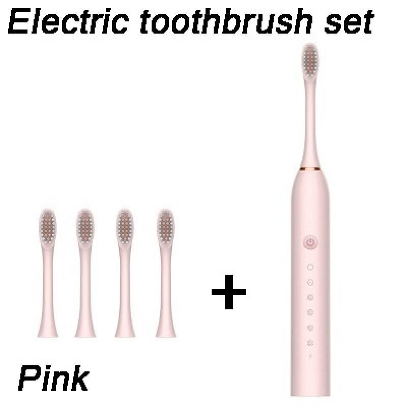Elektrische tandenborstel USB-oplader Oplaadbare tandenborstels Vervangende tandenborstelkoppen Set MYY_voghion.com