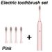 Elektrische tandenborstel USB-oplader Oplaadbare tandenborstels Vervangende tandenborstelkoppen Set MYY_voghion.com