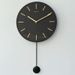 Minimalist Nordic Wall Clock With Elegant Rock Plate And Metal Frame Marble Design_voghion.com