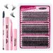European and American cross border 300 clusters of large capacity dense D curved false eyelashes set naturally curled DIY segmented eyelashes_voghion.com