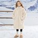 New thickened and warm girl's mink fur coat, children's baby stand up collar plush cold resistant long coat_voghion.com