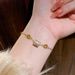 Elegant Slim Waist Titanium Steel Light Luxury Niche Roman Bangle Best Friend Bracelet Women's Jewelry_voghion.com