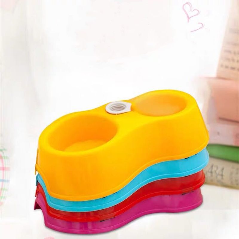 Special Offer Double Pet Dual Use Drinking Feeding Cat Dog Bowl Water Dispenser_voghion.com