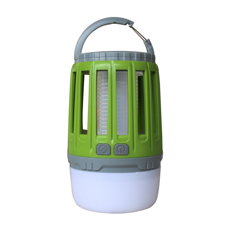 Solar Mosquito Killer Lamp With LED Light, Waterproof Outdoor Bug Zapper For Garden, Patio, Camping (Green/Gray, Solar Panel Option)​_voghion.com