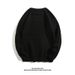 New solid color round neck sweater for men, autumn and winter thick long sleeved versatile warm inner layer loose base knit sweater_voghion.com