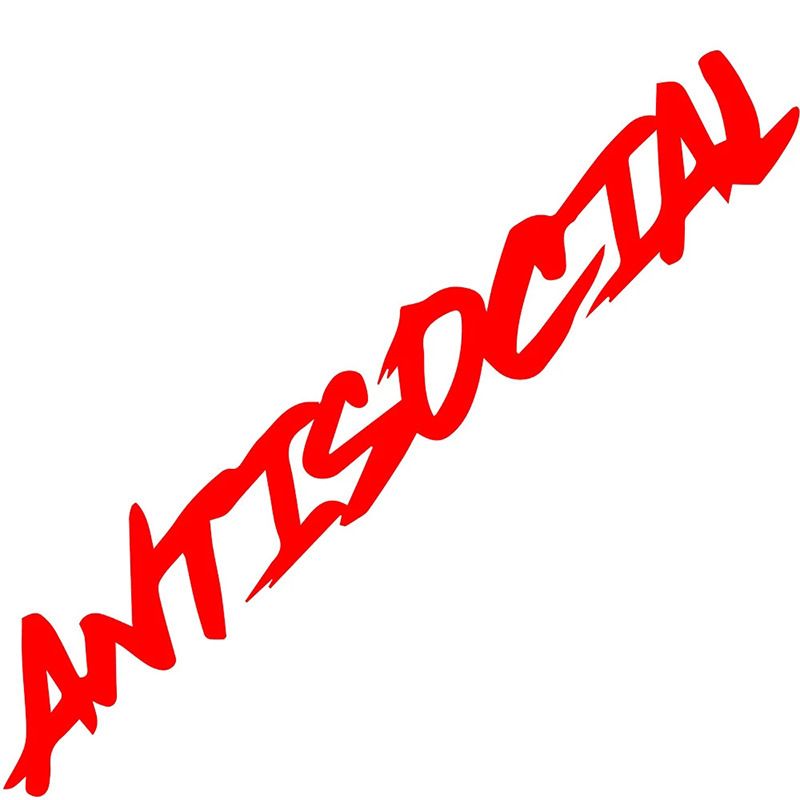 yansıtıcı araç gövde çıkartmaları Antisosyal İngilizce harfleri araç çıkartmaları ön cam çıkartmaları_voghion.com