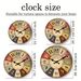 Wooden Retro Wall Clock - Mute Square Home Decor_voghion.com