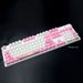 Farfi 104 Keys PBT Pink Sakura Pattern Keycaps Replacement Set Keyboard Accessories_voghion.com