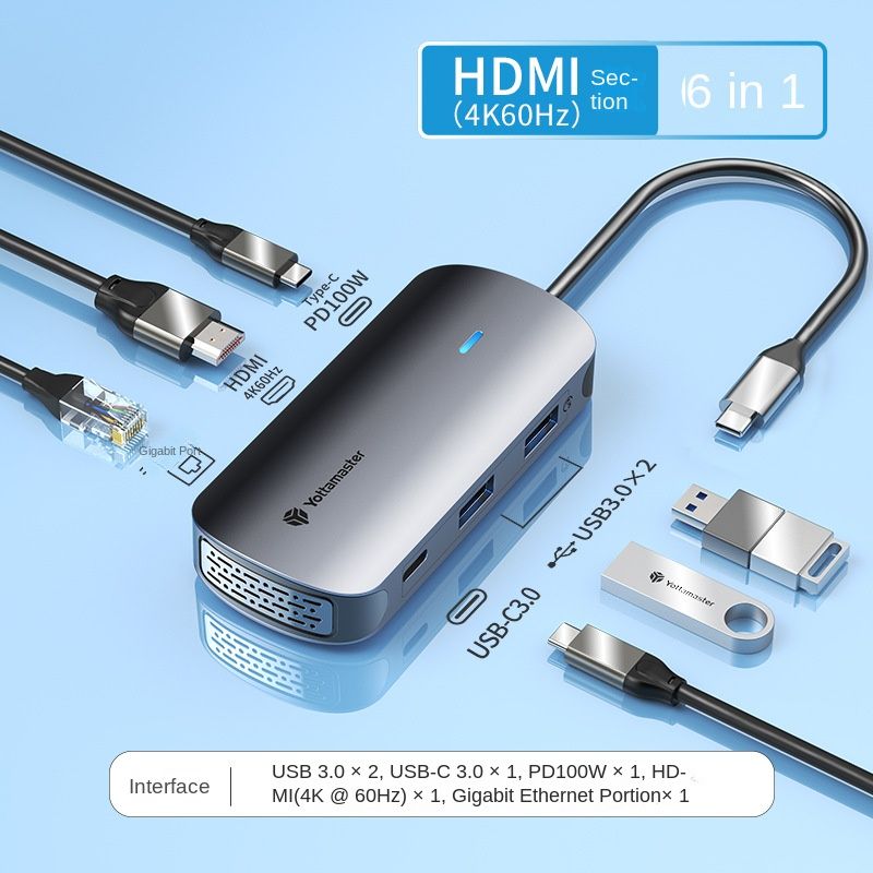 USB3.0 multi-port docking station typec docking station usb hub_voghion.com