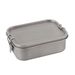 Outdoor pure titanium sealed camping bento student lunch picnic box portable tableware knife fork spoon_voghion.com