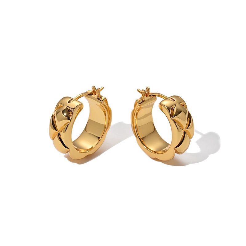 Biżuteria damska Kolczyki z teksturą diamentów Lekkie luksusowe Wysokiej klasy wzornictwo Temperament Modne klamry do uszu Uniwersalne kolczyki do uszu_voghion.com