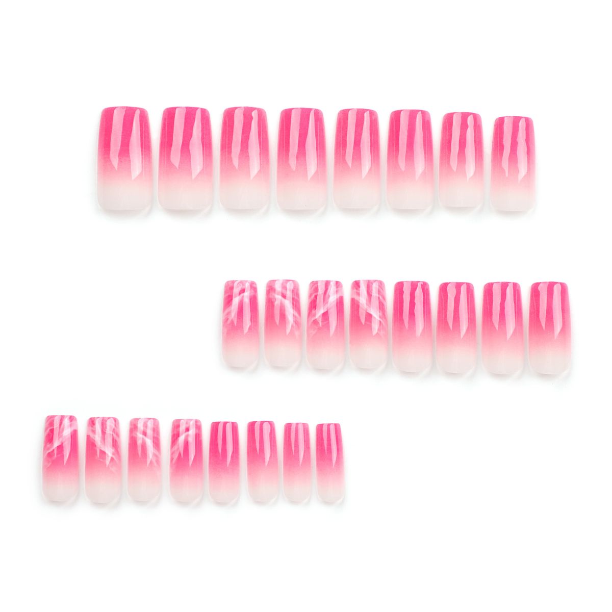 Pink Gradient Wearing Wearable Stickers False Nail Clips_voghion.com