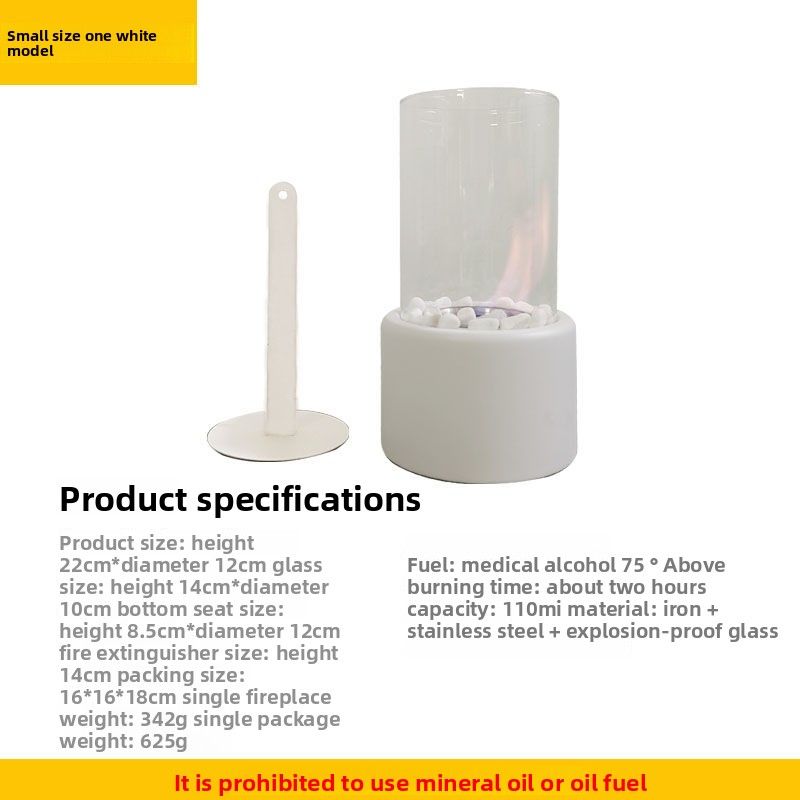 Square Desktop Alcohol Fireplace Lamp Tabletop Real Fire Heater Portable Outdoor Metal Stove Atmosphere Light Small_voghion.com