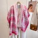 Doppelseitig bedruckt für Damen im Herbst und Winter, Wärme, Pony-Mode, Verwestlichung, leichter Luxus, karierter Schal,_voghion.com
