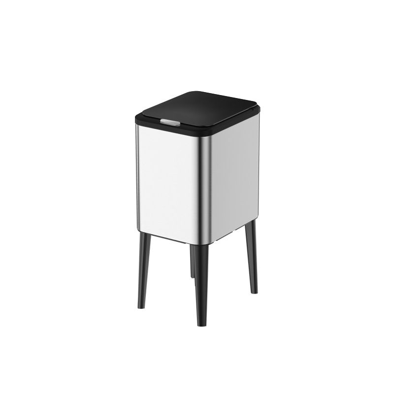 Poubelle de cuisine surélevée pour le nettoyage du ménage de Pâques, sans se pencher, avec roulettes, couvercle et pieds_voghion.com