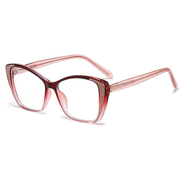 New Anti Blue Light For Women, PC Plug-in Legs, Fashionable Board Color Flat Mirror, Can Be Equipped With 5751 Glasses_voghion.com