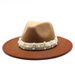 New wool top gradient felt autumn winter large brim men's and women's jazz high-end pearl British style hat_voghion.com