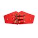 Three Piece Buckle Seal With Shirt Decoration Down Jacket Elastic Rivet Waist Wide Women's Belt_voghion.com
