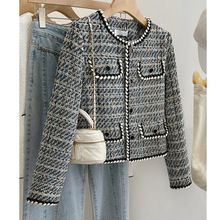 Designed Woolen Patchwork Hooded Drawstring Cotton Jacket For Women, Autumn Winter, Elegant And Warm Short Padded Coat_voghion.com