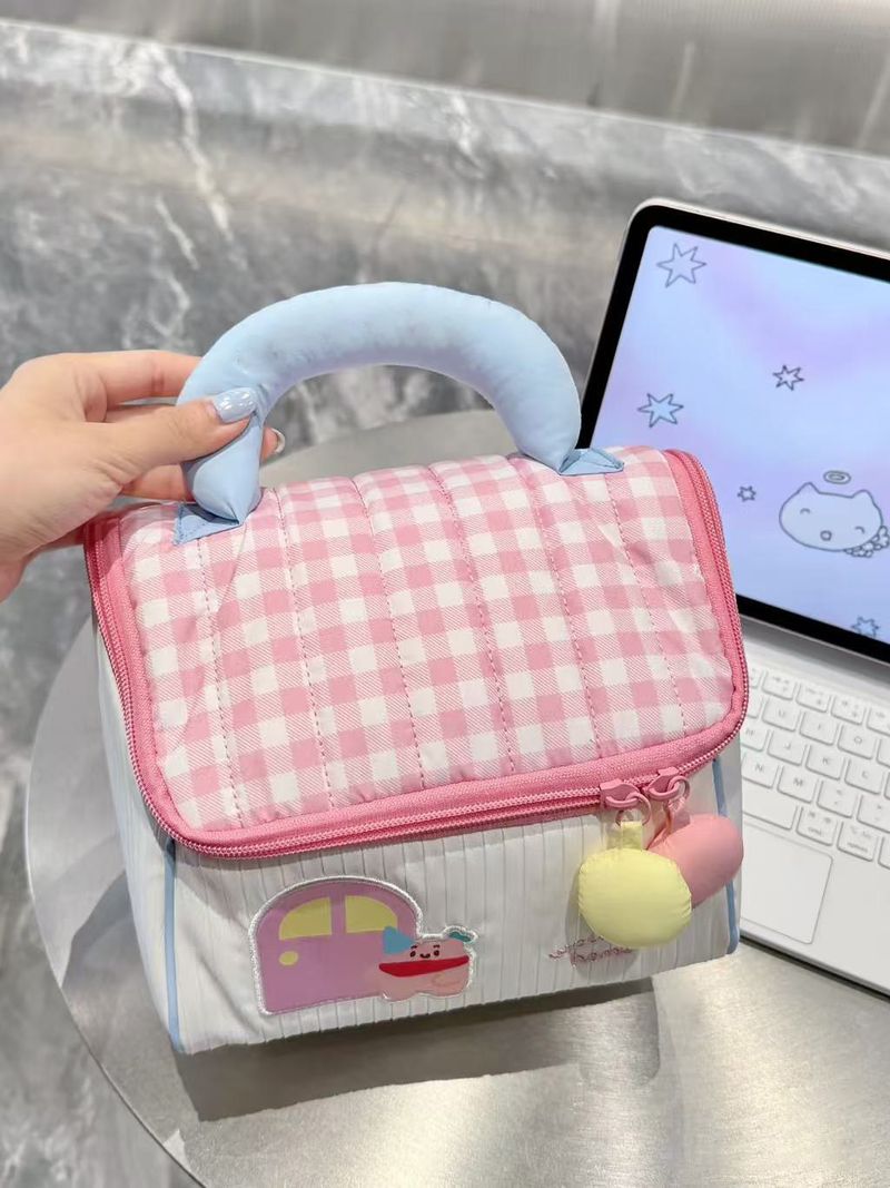Trousse de maquillage grande capacité pour femme – Organiseur de voyage mignon et portable avec plusieurs compartiments_voghion.com