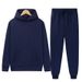 Cross-border Men's And Women's Thin Hooded Casual Sports Suit, Threaded Sweater, Sweatpants, Two-piece Set, No Fleece Set._voghion.com
