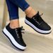 Women’s Shoes Large Size Casual Shoes For Women New Round Head Thick Bottom Casual Viscose Shoes_voghion.com