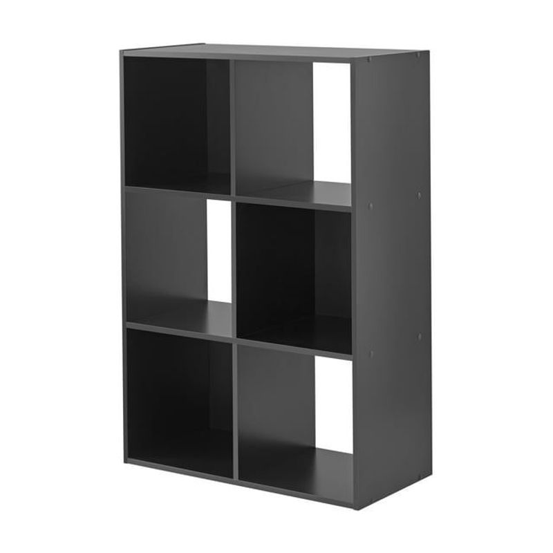 6-Cube Storage Organizer 3-Tier Bookcase Display Shelf For Home Office_voghion.com