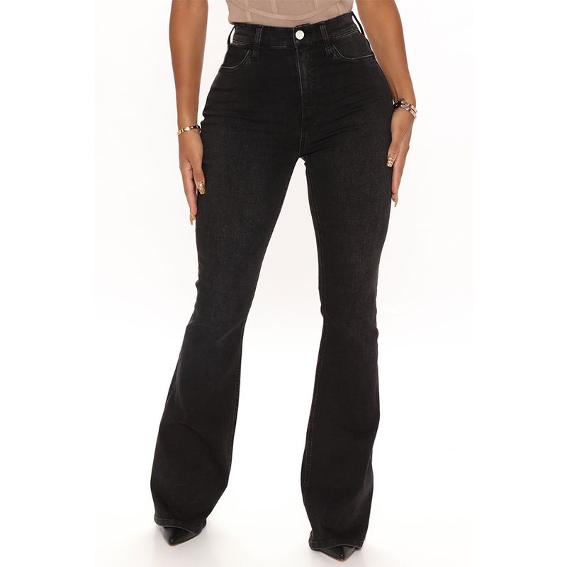Women's slimming thigh-raising floor-length pants plus-size pants flares_voghion.com