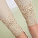 2024 Spring and Autumn New Lace Elastic Pregnant Women's Tight Pants High Waist Support Belly Underpants Large Size_voghion.com