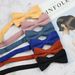 Men's Solid Color Wedding Groomsmen Casual Khaki Bow Tie Suit Blue Green Pink Bow_voghion.com