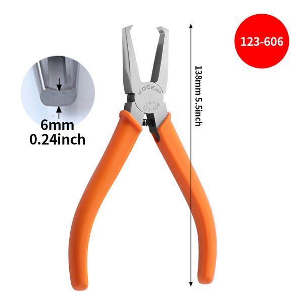 Plastic Cutting Pliers 90 Degree Double-Edged CR-V Tip Cutter Nipper with 4/6/8/10mm Flush Jaw for Sprue Burrs Cutting Hand Tool_voghion.com