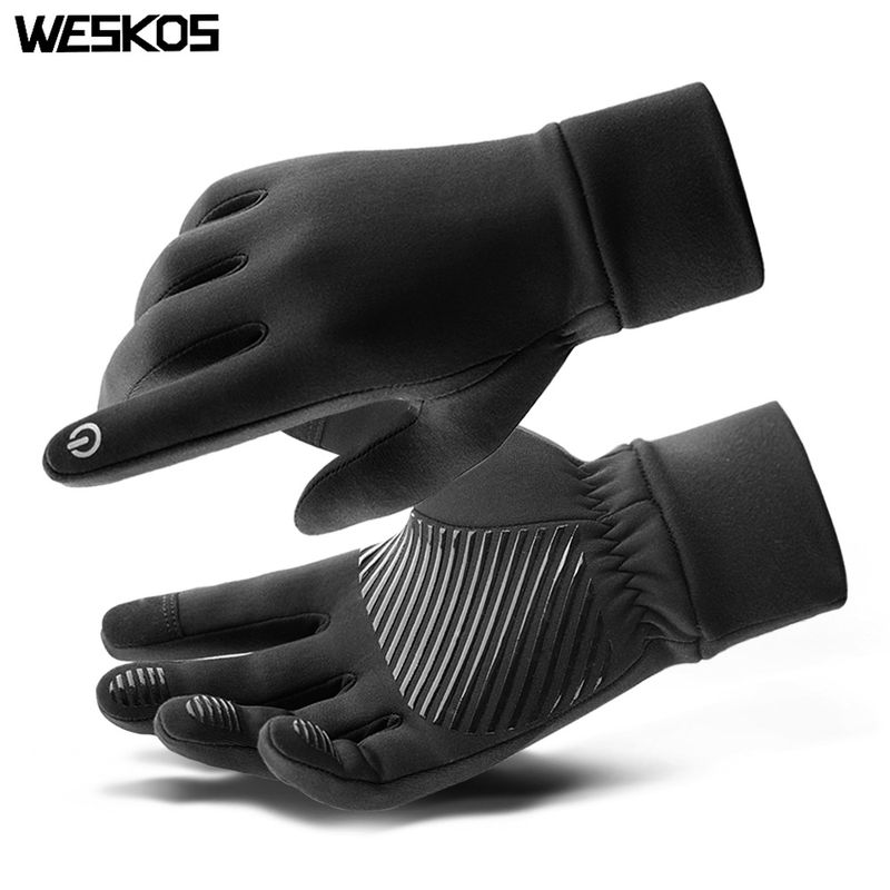 Gants de course antidérapants pour hommes et femmes, chauds, pour vélo électrique, cyclisme, sport, écran tactile, automne et hiver_voghion.com