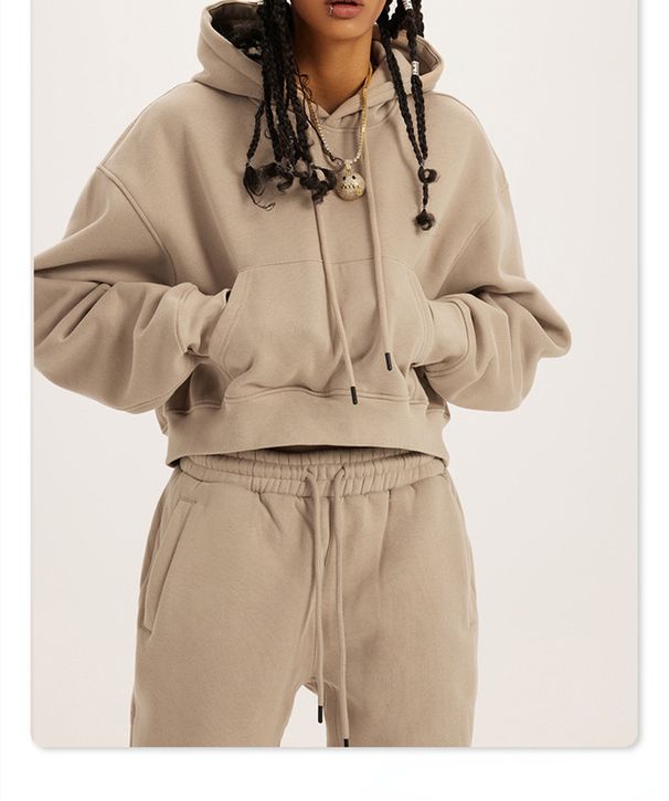 Women's Clothing Trendy Hooded Sweatshirt & Pants Set – Cozy Women’s Loungewear For Fall & Winter | Casual Two-Piece Outfit_voghion.com