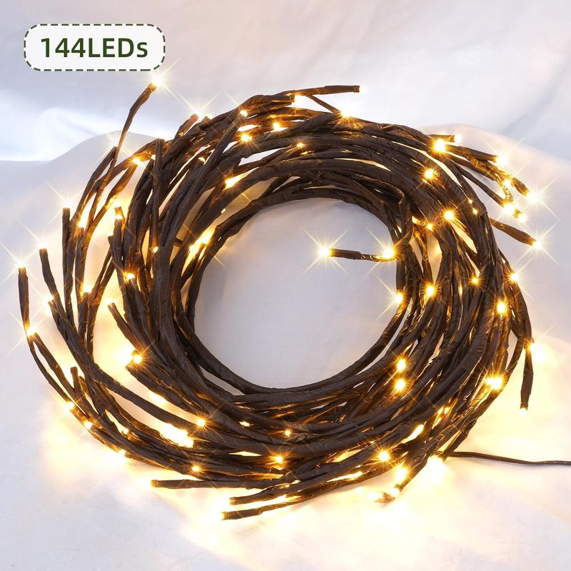 LED Tree Vine Light String Võrk Punane Ins Stiil Ronimissein Vine Man Light Seinakaunistus Jõuluõhkkond Valgushaldjas valgus_voghion.com