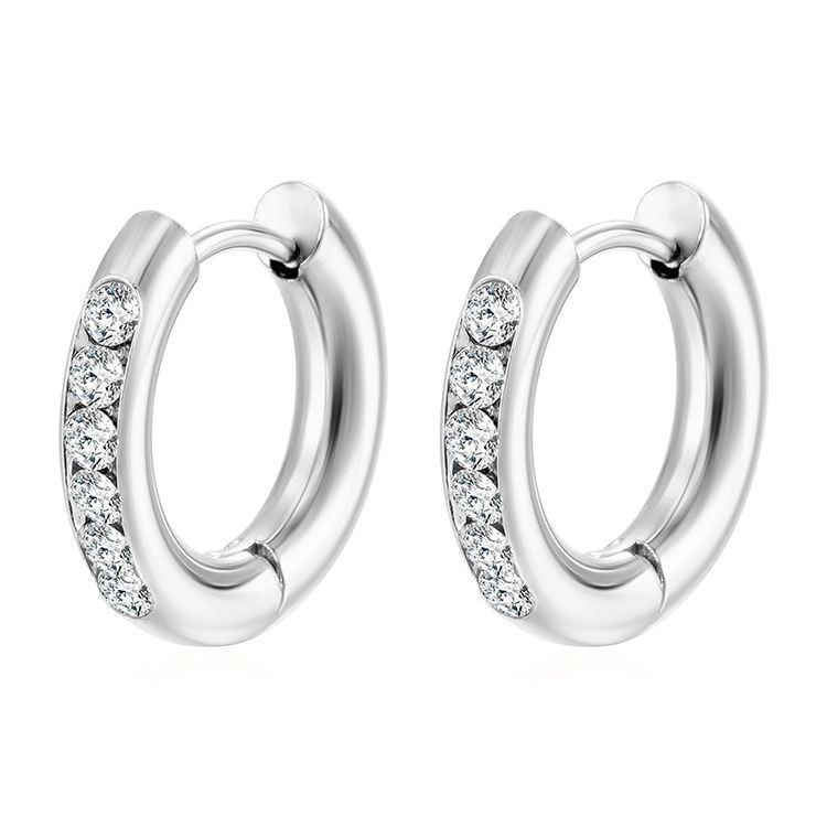 Orecchini quadrati per donna, gioielli alla moda e versatili con diamanti intarsiati in oro_voghion.com