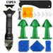 15-Piece Silicone Nozzle Caulking Tool Kit - 3-in-1 Metal Scraper, Soft Tips & Sealing Spatulas For Professional-Grade Gap Filling_voghion.com