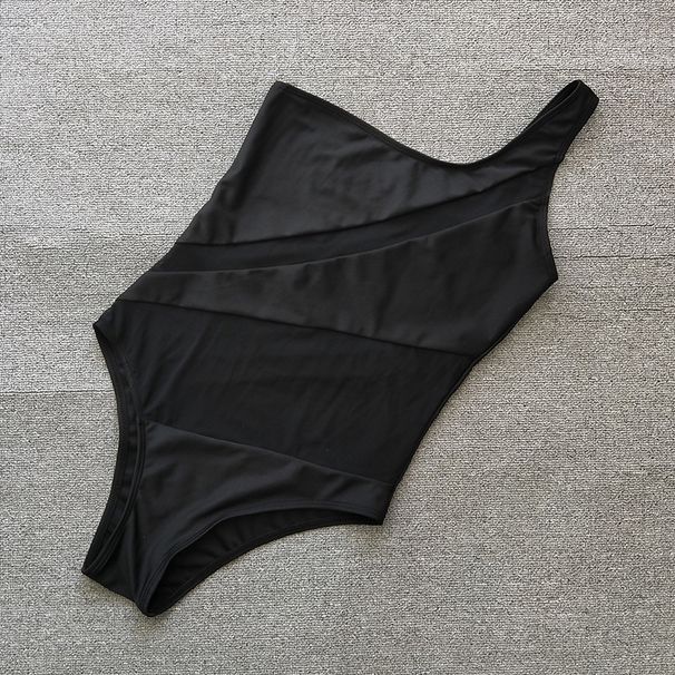 2024 Nuovo costume da bagno da donna con spalline vuote in prospettiva sexy in maglia tinta unita_voghion.com