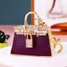 Taschenanhänger aus echtem Leder mit Strasssteinen und Leopardenmuster, Auto-Schlüsselanhänger, weiblicher koreanischer kreativer Taschenanhänger, Metall-Schlüsselanhänger, Ring, Geschenk_voghion.com