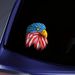 Adesivo per auto elettrica impermeabile con aquila americana dominante in 3D, creativo e resistente ai graffi_voghion.com