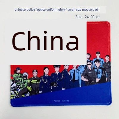 Unbeatable Quality Uniform Glory Chinese Police Mouse Compuer Keyboard Pad Waerproof Lock Edge Thickened Public Securiy Noebook Desk_voghion.com