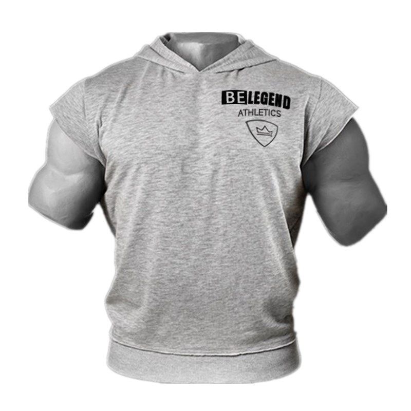 Härekleeder Fréijoer an Hierscht nei Fitness ärmellos geschnidden Ärmel Sweatshirt Männer Iron locker Basketball Fitness Kleeder Hoodie Sportweste_voghion.com