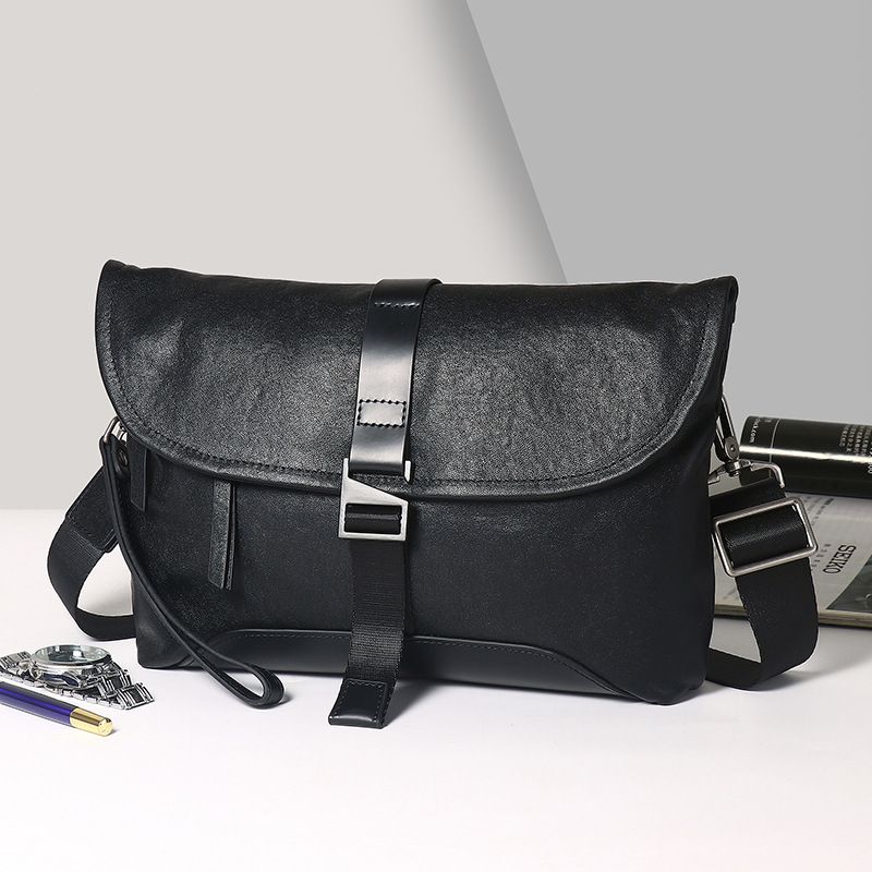 Men's Bags Men's Shoulder Bag Genuine Leather Waterproof Casual Brand Men's Bag New Style Fashion High End Men's Shoulder Bag Oblique Style_voghion.com