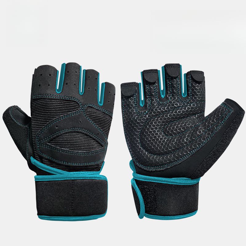 Fitness Men And Women Horizontal Bar Wrist Strap Two-in-one Non-slip Breathable Wearable Sports Gloves Dumbbe_voghion.com