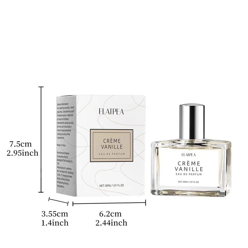 Profumo naturale cremoso alla vaniglia, al gelsomino e all'ambra Eau De Parfum - Fragranza fresca e calda di lunga durata_voghion.com