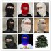Balaclava ski hat Halloween funny black coil hat handmade old wool mask_voghion.com