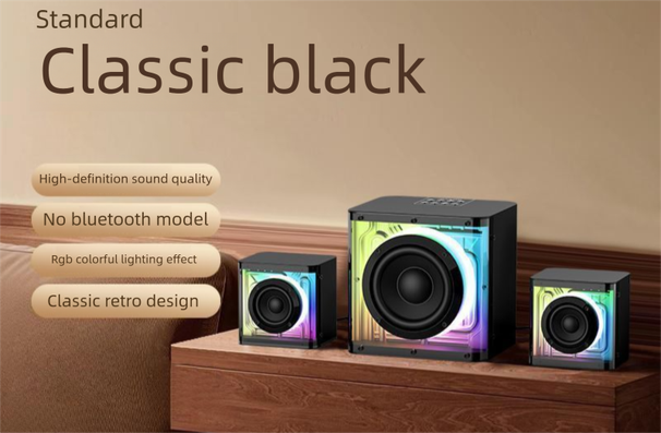 Sistema audio quadrato con altoparlanti colorati D3401 per la casa, KTV, mobile, karaoke, esterno, volume elevato, portatile, set completo_voghion.com