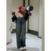 Koreanische Version der Retro-Jeans mit hoher Taille für den Sommer der Damen mit lockerer Hüftbedeckung und dünnen Hosen mit weitem Bein und gerader Wischhose Ins Tide_voghion.com